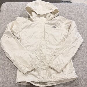 The North Face Women's White Hooded Windbreaker Jacket